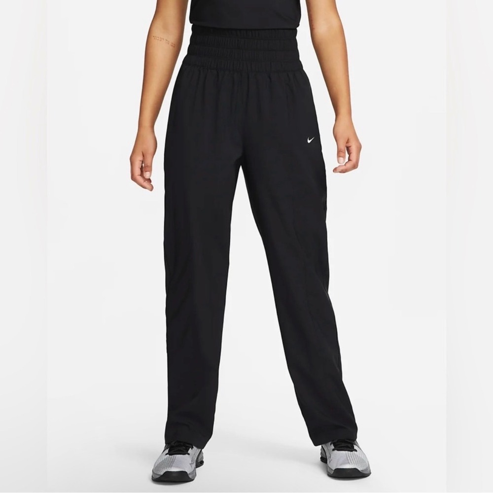 Nike Dri-FIT One Ultra‎ High Waisted Pants Black Small Waistband Straight Leg